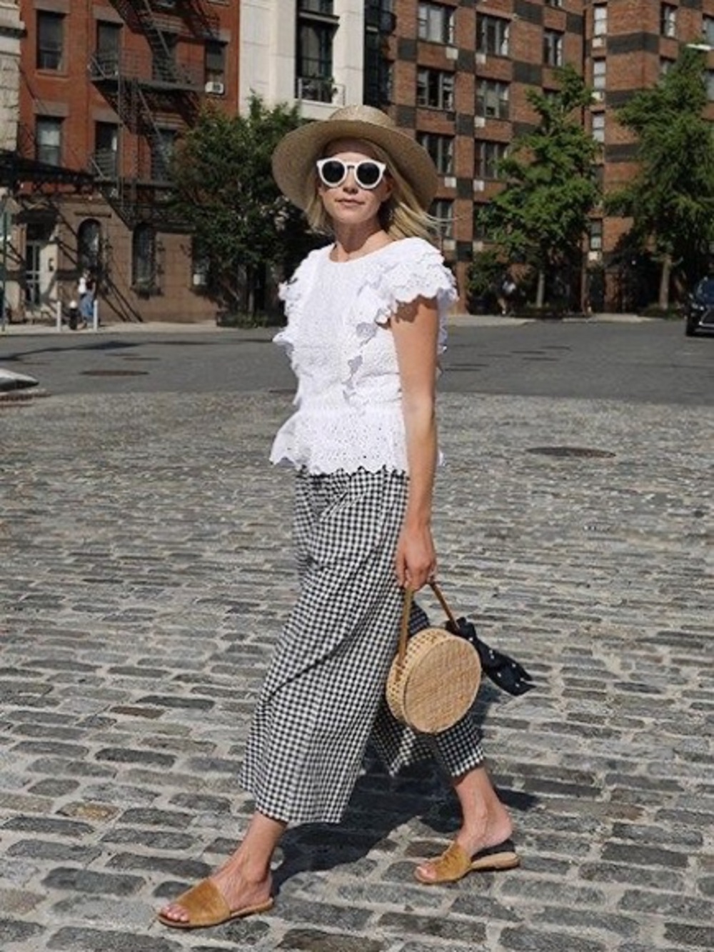 Sag Harbor Black and White Gingham Pants